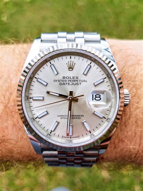 silberne rolex herren